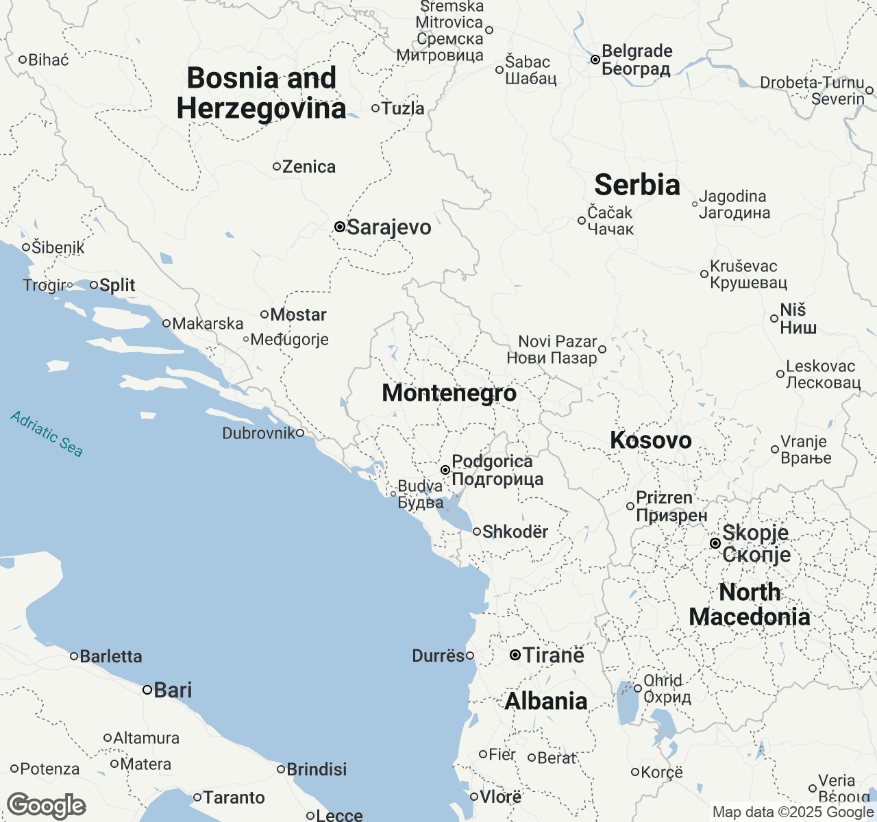 Map of Montenegro